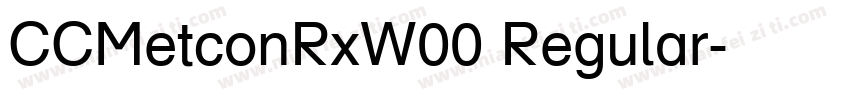 CCMetconRxW00 Regular字体转换